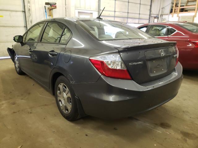 2012 HONDA CIVIC HYBR JHMFB4F2XCS005332