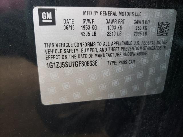 2016 CHEVROLET MALIBU HYB 1G1ZJ5SU7GF308638