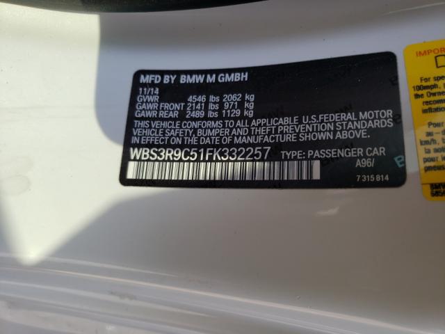 2015 BMW M4 WBS3R9C51FK332257