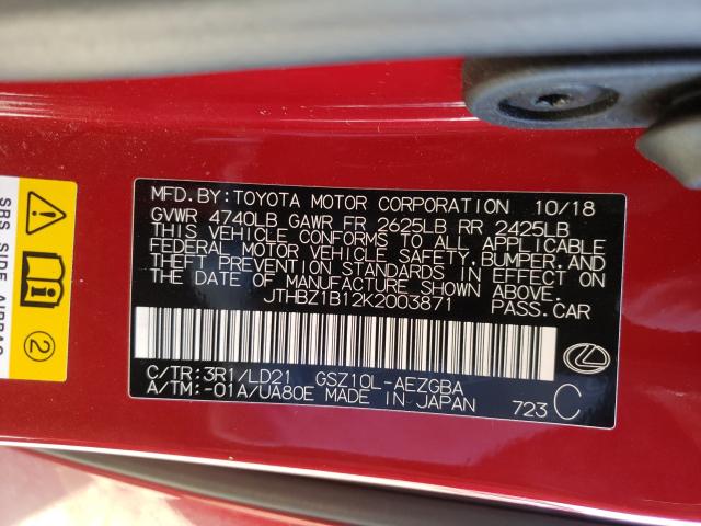 VIN 4T1F31AK9LU545176 2020 Toyota Camry, Xle Hybrid no.10