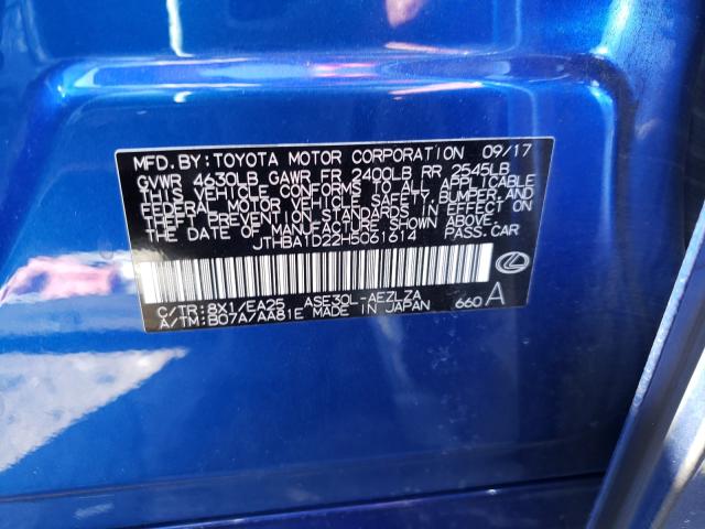 2017 LEXUS IS 200T JTHBA1D22H5061614