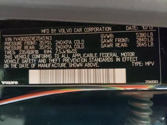 2014 VOLVO XC60 T6 YV4902DZXE2545143