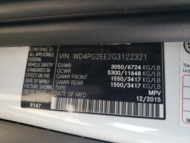 2016 MERCEDES-BENZ METRIS WD4PG2EE2G3122321
