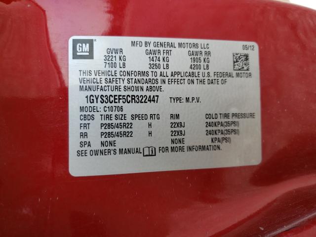 2012 CADILLAC ESCALDE 1GYS3CEF5CR322447