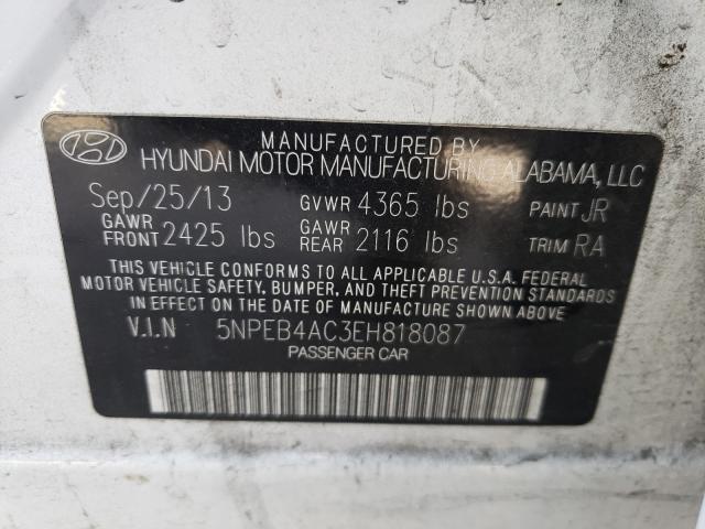 2014 HYUNDAI SONATA GLS 5NPEB4AC3EH818087