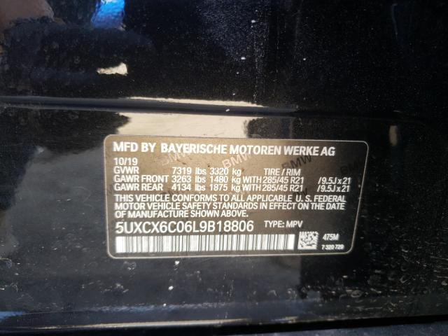 2020 BMW X7 M50I 5UXCX6C06L9B18806