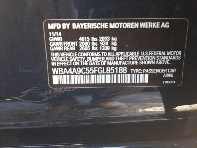2015 BMW 428 I GRAN WBA4A9C55FGL85188