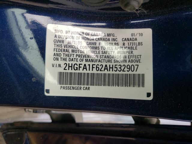 2010 HONDA CIVIC LX-S 2HGFA1F62AH532907