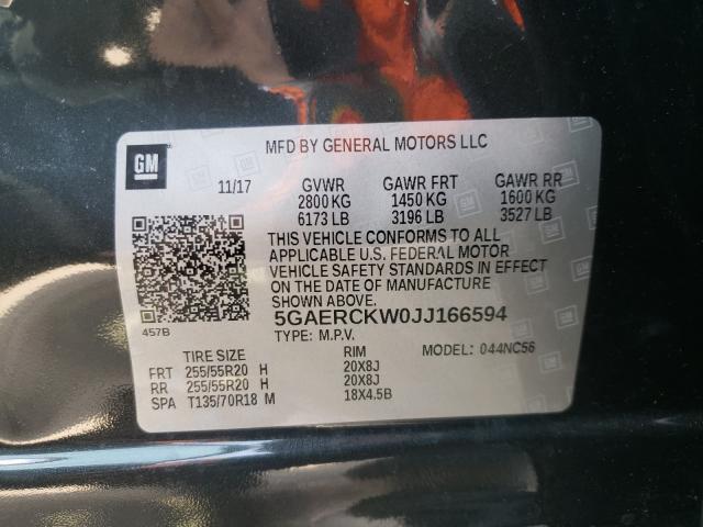 2018 BUICK ENCLAVE PR 5GAERCKW0JJ166594