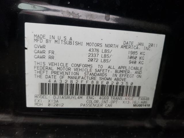 2011 MITSUBISHI GALANT FE 4A32B2FF8BE020350