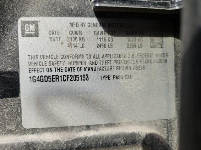 2012 BUICK LACROSSE P 1G4GD5ER1CF205153
