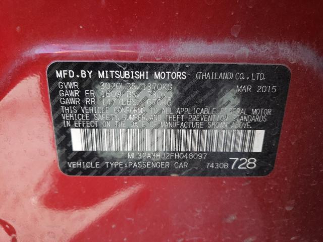 2015 MITSUBISHI MIRAGE DE ML32A3HJ2FH048097