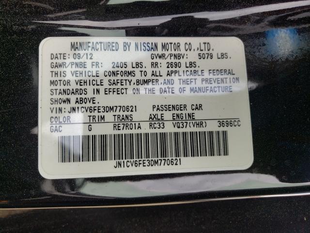 2013 INFINITI G37 SPORT JN1CV6FE3DM770621