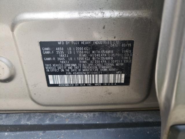 2015 SUBARU OUTBACK 3. 4S4BSENC9F3308371