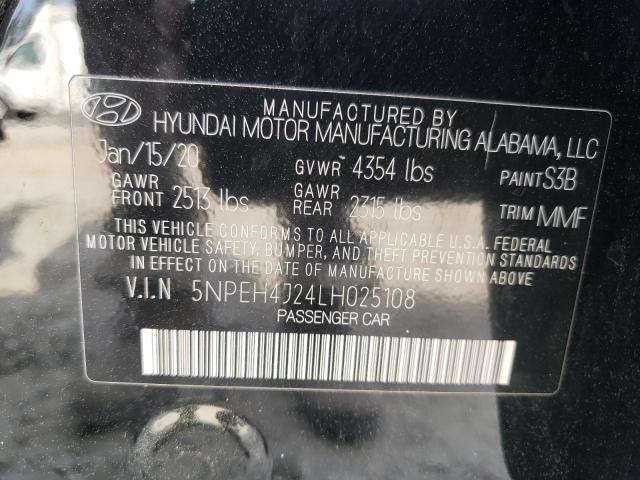 2020 HYUNDAI SONATA LIM 5NPEH4J24LH025108