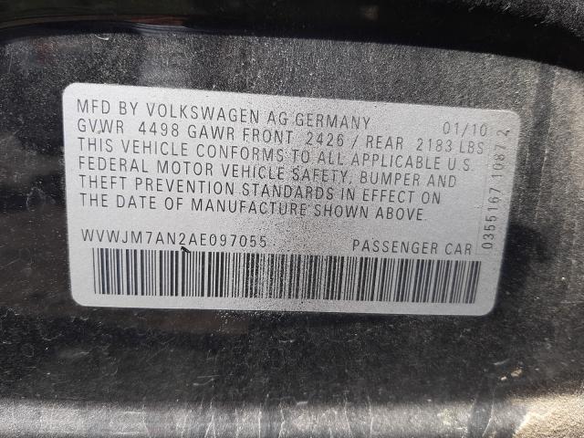 2010 VOLKSWAGEN PASSAT KOM WVWJM7AN2AE097055