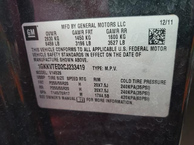 2012 GMC ACADIA DEN 1GKKVTED2CJ233419