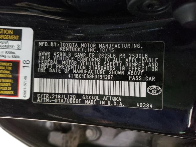 2015 TOYOTA AVALON XLE 4T1BK1EB9FU191207