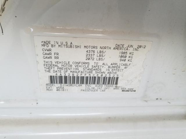 2012 MITSUBISHI GALANT FE 4A32B2FF5CE025250