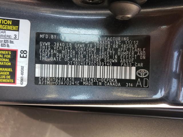 2013 TOYOTA COROLLA BA 2T1BU4EEXDC989140