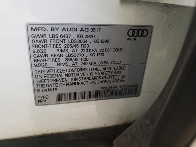 VIN WA1AHAF75JD000586 2018 Audi Q7, Premium no.10