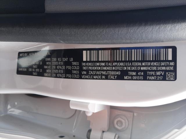 2018 ALFA ROMEO STELVIO SP ZASFAKPN6J7B90049
