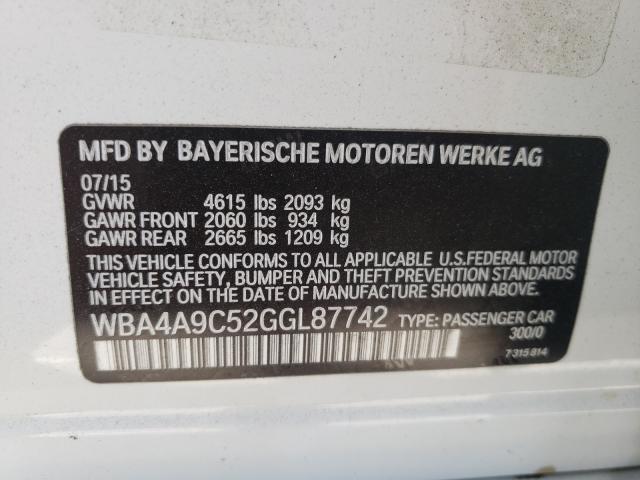 2016 BMW 428 I GRAN WBA4A9C52GGL87742
