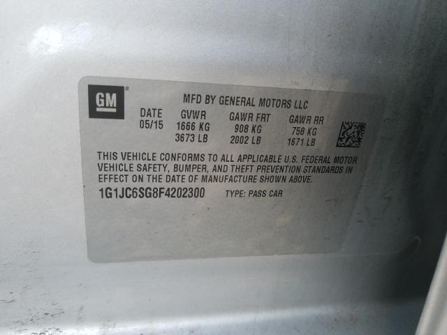 2015 CHEVROLET SONIC LT 1G1JC6SG8F4202300