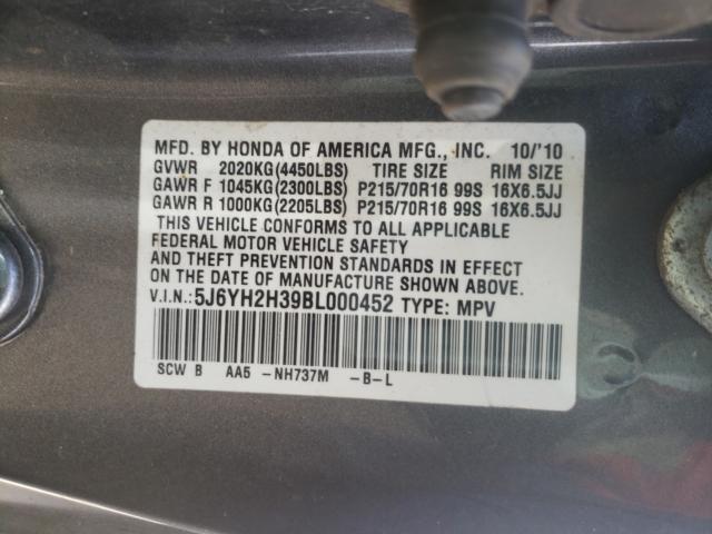 2011 HONDA ELEMENT LX 5J6YH2H39BL000452