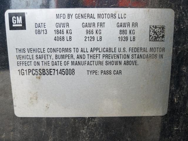 2014 CHEVROLET CRUZE LT 1G1PC5SB3E7145008