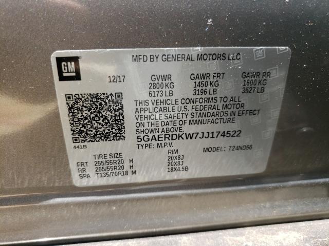 2018 BUICK ENCLAVE AV 5GAERDKW7JJ174522