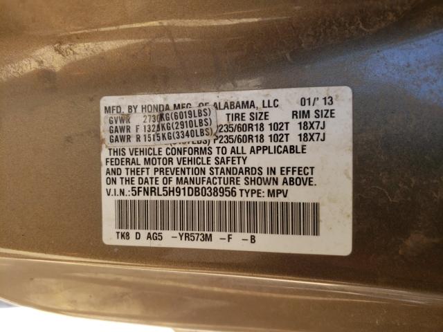 2013 HONDA ODYSSEY TO 5FNRL5H91DB038956