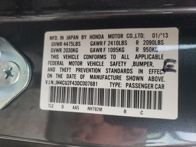 2013 ACURA TSX JH4CU2F43DC007681