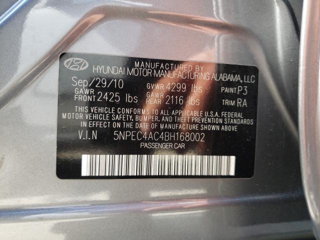 2011 HYUNDAI SONATA SE 5NPEC4AC4BH168002