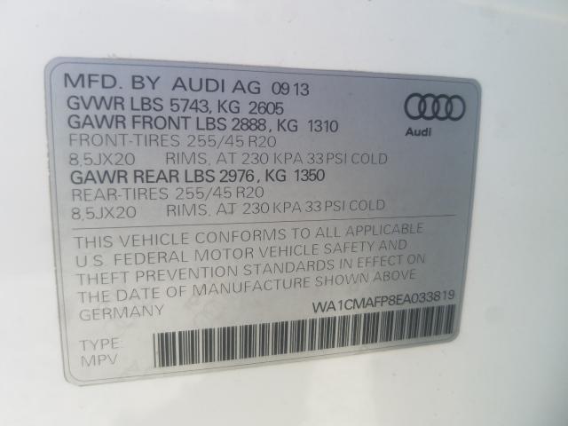2014 AUDI Q5 TDI PRE WA1CMAFP8EA033819