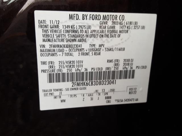 2013 FORD FLEX SEL 2FMHK6C83DBD23041