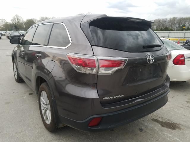 VIN 5TDZARFH0FS014007 2015 Toyota Highlander, LE no.3