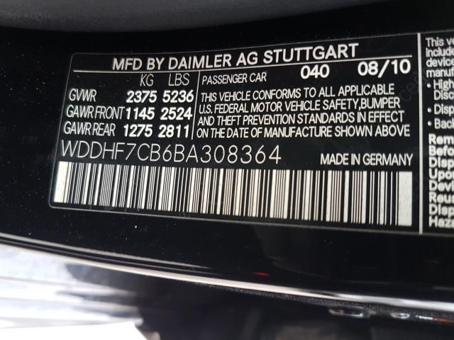 2011 MERCEDES-BENZ E 550 WDDHF7CB6BA308364
