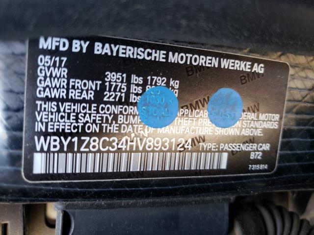 2017 BMW I3 REX WBY1Z8C34HV893124