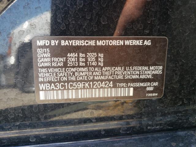 2015 BMW 328 I SULE WBA3C1C59FK120424