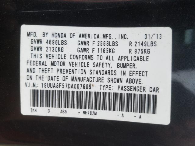 2013 ACURA TL TECH 19UUA8F57DA007609