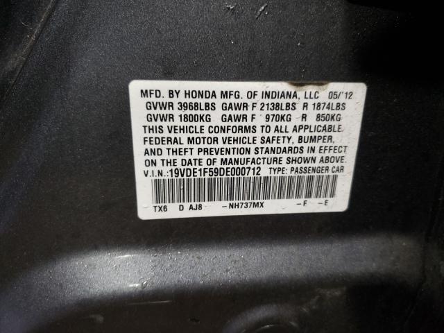 2013 ACURA ILX 20 PRE 19VDE1F59DE000712