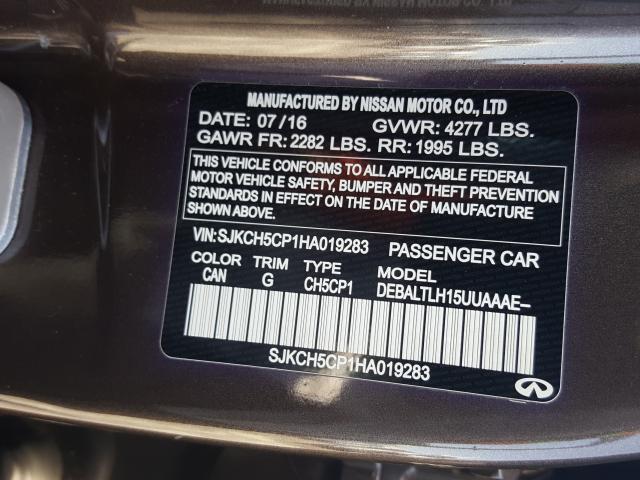 2017 INFINITI QX30 BASE SJKCH5CP1HA019283