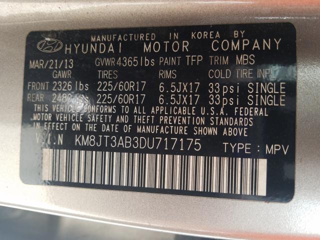 2013 HYUNDAI TUCSON GL KM8JT3AB3DU717175