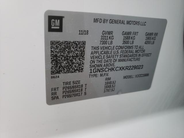 2019 CHEVROLET SUBURBAN C 1GNSCHKCXKR229023