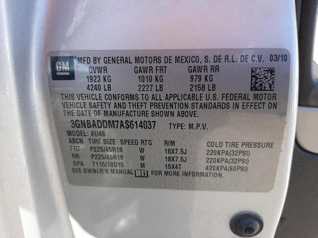 2010 CHEVROLET HHR SS 3GNBADDM7AS614037