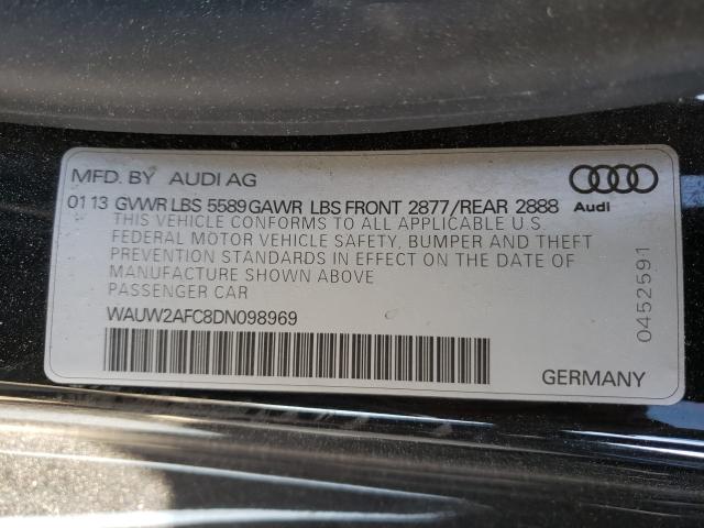 2013 AUDI S7 PREMIUM WAUW2AFC8DN098969