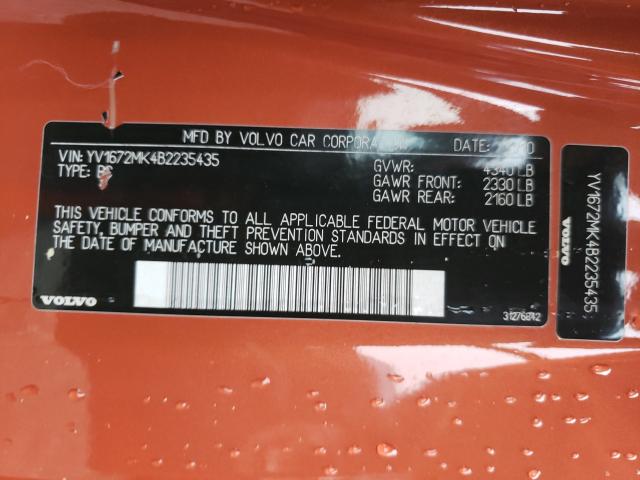 2011 VOLVO C30 T5 YV1672MK4B2235435