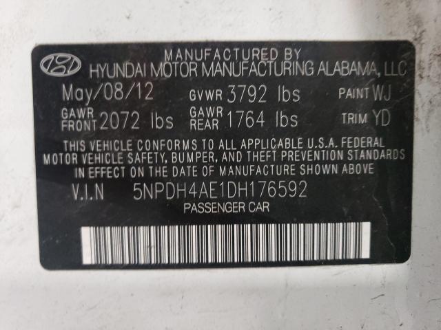 2013 HYUNDAI ELANTRA 5NPDH4AE1DH176592