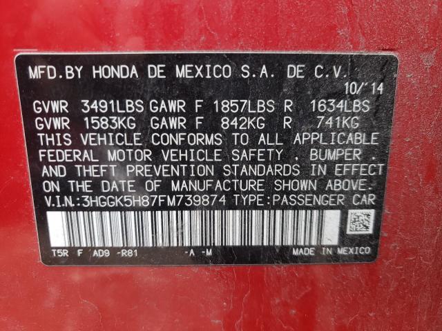 2015 HONDA FIT EX 3HGGK5H87FM739874